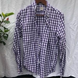 J. Crew purple check button down